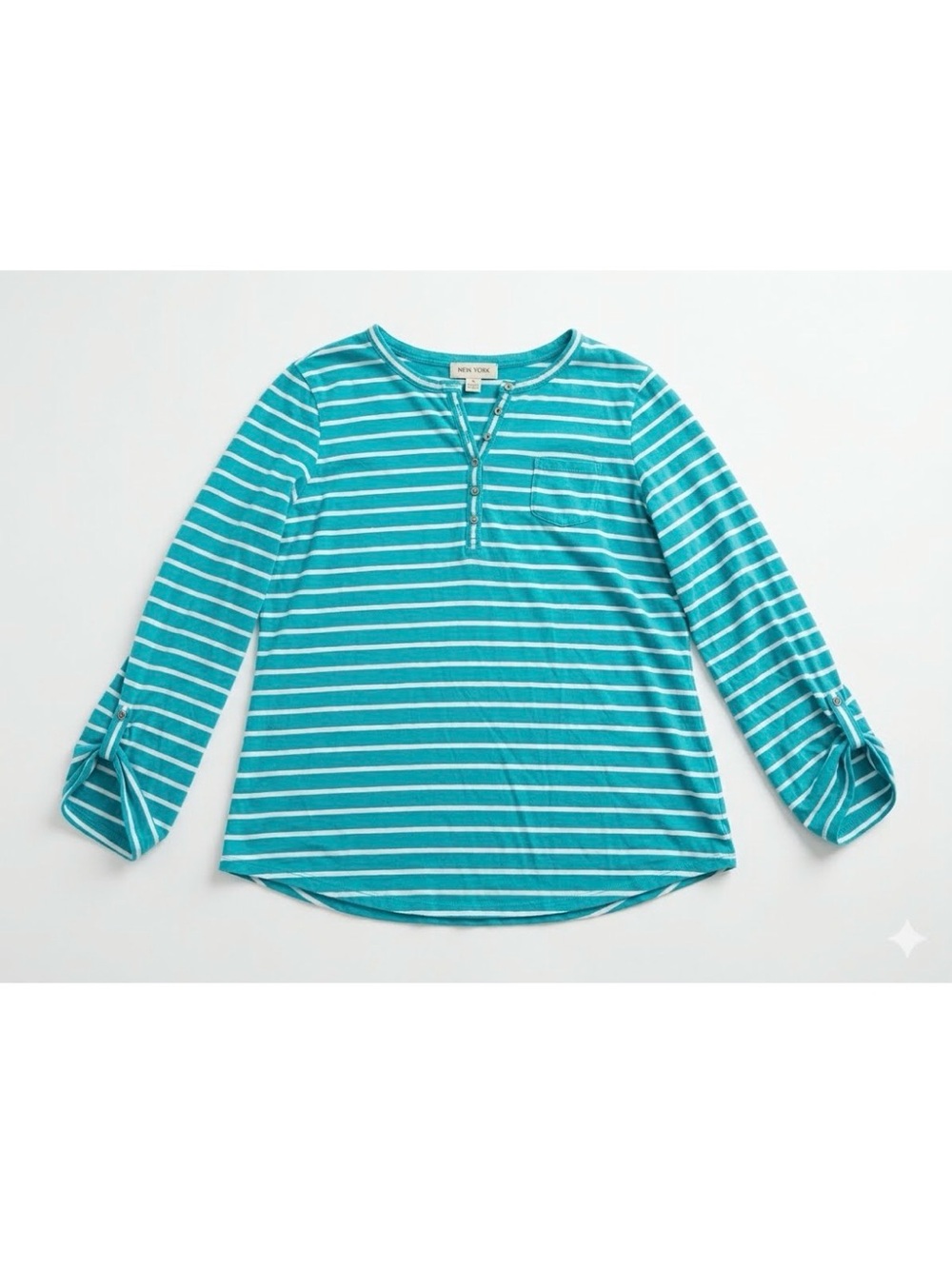 Jones New York Women’s XXL Striped Henley Top